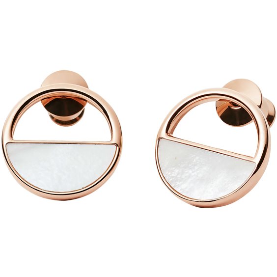 Orecchini Skagen Signatur Lille In Acciaio Inossidabile Tonalità Oro - Design Semplice Ed Elegante - 2